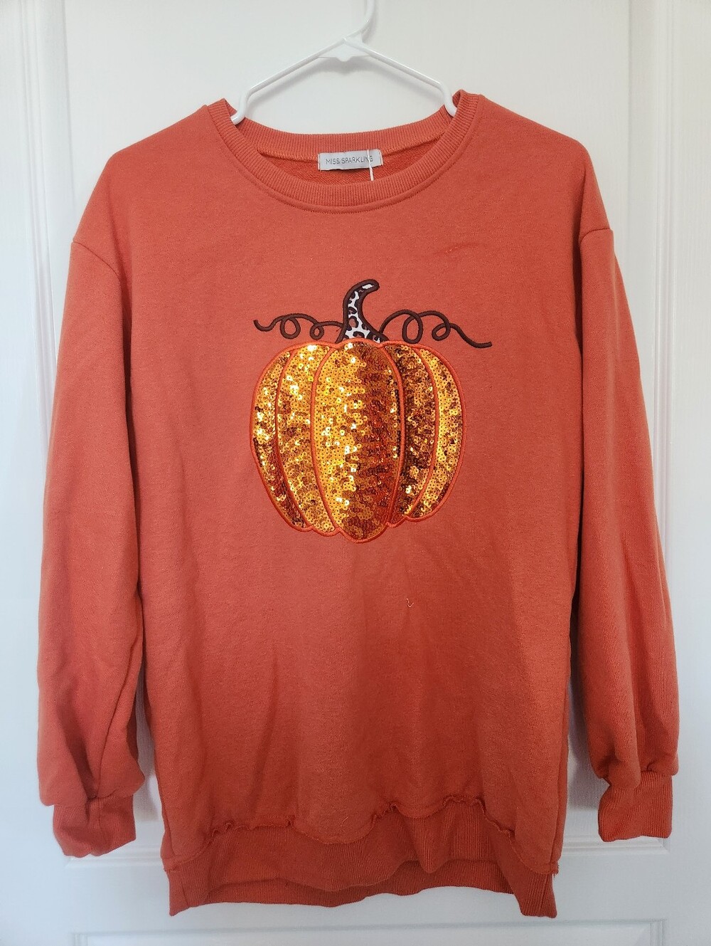 Sequin Pumpkin Women's Sweatshirt